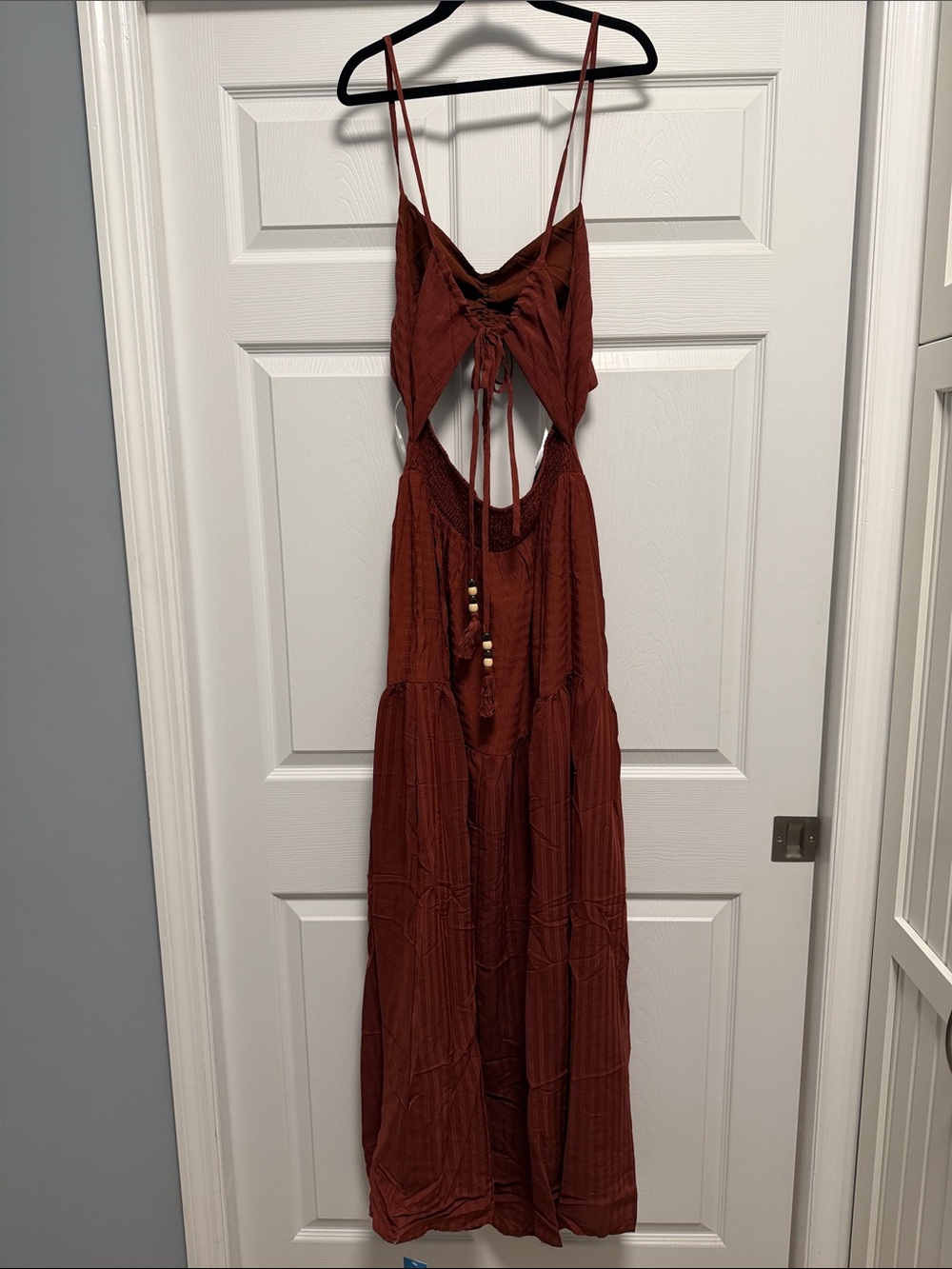 CUPSHE Ruched Drawstring Maxi Dress - Large - Picture 6 of 12